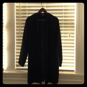 Vince collarless coat cotton & leather size S